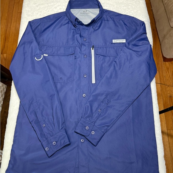 Realtree Other - Realtree Men's Fishing Deep Blue Button-Down Shirt
